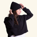 Ribbed merino wool beanie