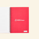 Custom-made notebook with spiral binding