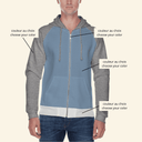 Chandail à capuchon et fermeture éclair unisexe sur mesure