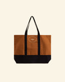 Large tote bag with handle and colored base