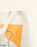 Zoom sur la texture du coton du tote bag écoresponsable de kotmo